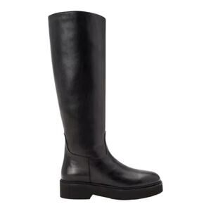 Aquatalia Milana Leather Tall Black Leather Platform Boots SIZE‎ 10 Z NEW